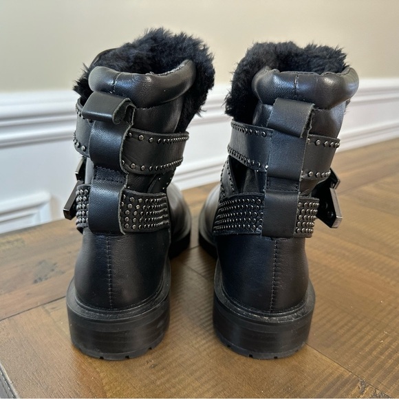 Zara women’s boots buckle black EU36 US size 6 minor damage on top - Picture 9 of 10